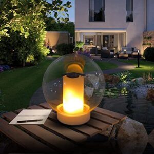 SUNTOUCH TREASURES - Solar Floating Pool Light, Solar Flame Light, Outdoor Waterproof Glowing Orb for Pool, Spa, Garden, Bedroom Night Decoration 1 Piece.