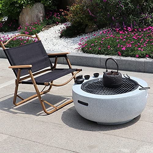 LEAYAN Garden Fire Pit Grill Bowl Grill Barbecue Rack Fire Pit Outdoor fire pits, fire pits with Spark Screens, Wood Burning fire pits in courtyards, Backyards and Gardens