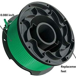 SF-080 Replacement Spool，GH3000 Trimmer Spools, Auto Feed Replacement Spools,20-Foot, 0.08-Inch, Auto Feed,Compatible with Black and Decker Weed Eater LST540 LST540B SF-080-BKP String Trimmer- 7 Pack