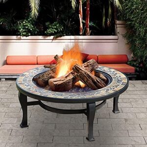 LEAYAN Garden Fire Pit Grill Bowl Grill Barbecue Rack Outdoor Fire Pit Garden Wood Burning Fire Bowl, Portable Outdoor Heating Fireplace, Used for Outdoor Cooking and Campfire