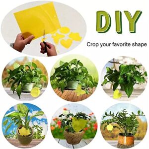 Cheechee 40-Pack Yellow Sticky Traps for Gnats, Fruit Fly Trap for Indoors/Outdoor Flying Plant Insect Killer Like Fungal Gnats, White Flies, Aphids, Leaf Miners - 6x8 in, 40pcs Twist Ties Included