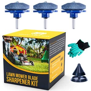 lawn mower blade sharpener drill attachment kit includes free blade balancer gloves for power and hand drill mower blade sharpener lawnmower blade sharpeners