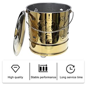 1PC Stainless Steel Paper Burn Barrel, Stainless Steel Incinerator Cage with Lid, Joss Paper Money Incinerator Can for Garden Paper Leaf Trash Wood Backyard Bonfire 11.79x10.53x10.53 Inch