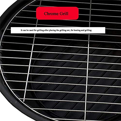 Outdoor Fire Pits Round Bowl, Portable BBQ Firebowl with Mesh Screen Cover and Poker, for Backyard Garden Camping Bonfire Patio ,Black