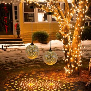 solar outdoor pendant lights waterproof – oxyled 2pack hanging lanterns decorations decorative powered metal moroccan lamps chandelier for outside patio garden yard porch tree pathway christmas decor