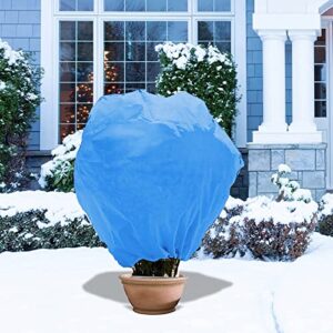 plant covers freeze protection winter: 2.8oz 3 x 4 ft blue tree covers freeze blanket bags – outdoor plants protector for garden shrub rose covering beige