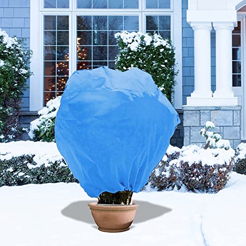 Plant Covers Freeze Protection Winter: 2.8oz 3 x 4 Ft Blue Tree Covers Freeze Blanket Bags - Outdoor Plants Protector for Garden Shrub Rose Covering Beige