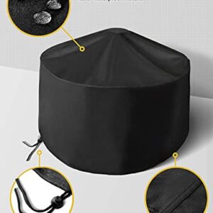 Patio Furniture Set Cover 95" L x 64" W x 39" H and Round Fire Pit Cover 30"x12", Heavy Duty Outdoor Full Coverage Patio Cover, Waterproof, Windproof, Dustproof and Anti UV, Suitable for All Seasons