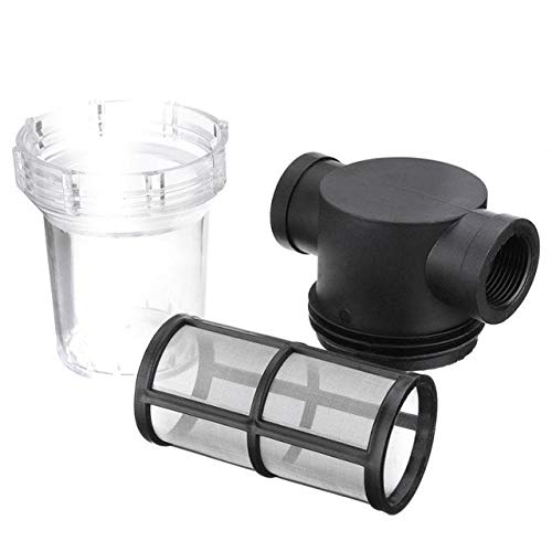 Kammas 1Pcs Garden Pond 1 inch Inline Mesh Strainer Water Pump Filter Irrigation High Flow Pipeline Filter - (Diameter: 5.2 cm, Color: 40 Unit)