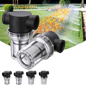 Kammas 1Pcs Garden Pond 1 inch Inline Mesh Strainer Water Pump Filter Irrigation High Flow Pipeline Filter - (Diameter: 5.2 cm, Color: 40 Unit)