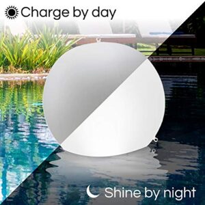 POP Design 2-PK 15" Floating Pool Lights, 4 Color Settings, Solar LED Balls, Inflatable, Waterproof, Floatable, Hangable, Night Mood Lights-Sphere Decorations-Pools-Backyard-Lawn-Parties-Events