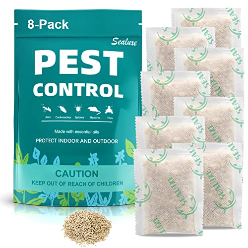 SEALUXE Pest Control Pouches,8-Pouches Pest Repeller for Indoor,Natural Pest Control to Repel Rodents, Mouse, Mice, Rats & Other Pests