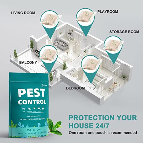 SEALUXE Pest Control Pouches,8-Pouches Pest Repeller for Indoor,Natural Pest Control to Repel Rodents, Mouse, Mice, Rats & Other Pests