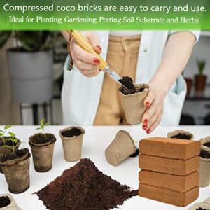 Legigo 2 Pack Premium Coco Coir Brick for Plants- 100% Organic Compressed Coconut Coir Bricks Starting Mix, Coco Coir Fiber Coconut Husk for Planting, Gardening, Potting Soil Substrate, Herbs