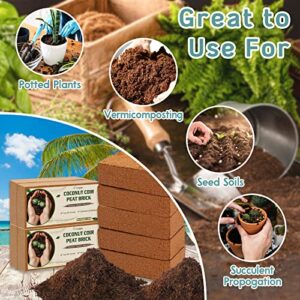 Legigo 2 Pack Premium Coco Coir Brick for Plants- 100% Organic Compressed Coconut Coir Bricks Starting Mix, Coco Coir Fiber Coconut Husk for Planting, Gardening, Potting Soil Substrate, Herbs