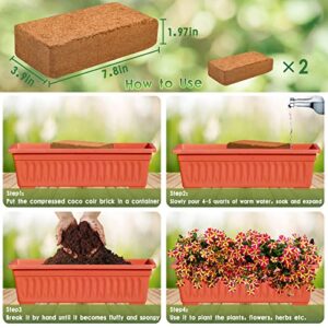 Legigo 2 Pack Premium Coco Coir Brick for Plants- 100% Organic Compressed Coconut Coir Bricks Starting Mix, Coco Coir Fiber Coconut Husk for Planting, Gardening, Potting Soil Substrate, Herbs