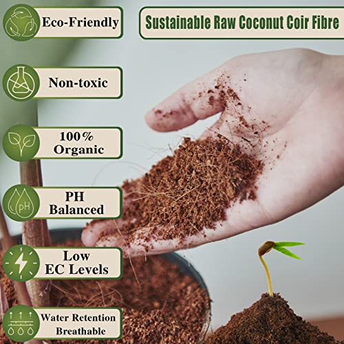 Legigo 2 Pack Premium Coco Coir Brick for Plants- 100% Organic Compressed Coconut Coir Bricks Starting Mix, Coco Coir Fiber Coconut Husk for Planting, Gardening, Potting Soil Substrate, Herbs