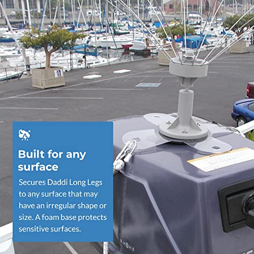 Boat Base for Daddi Long Legs Bird Deterrents. Flexible and Easy to Remove Mount for Boats and Marinas. Attaches Easily to Any Surface by Bungee Cord or Rope - Daddi Long Legs Sold Separately