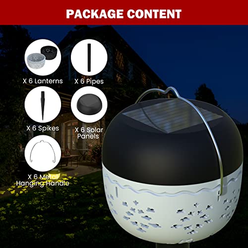 Solar Outdoor Lights, HAMOPY 8 Pack Christmas Outdoor Solar Pathway Lights, IP65 Waterproof Solar Powered Garden Path Lights Decorative Lights, Color Changing Landscape Light for Garden, Yard, Walkway