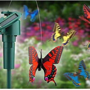 3 PCS Fluttering Solar Butterfly - Solar Garden Decor Flying Butterflies, Butterfly Ornaments - Solar Yard Decor, Solar Powered Garden Ornaments Decorative Butterflies for Gardens and Walkways