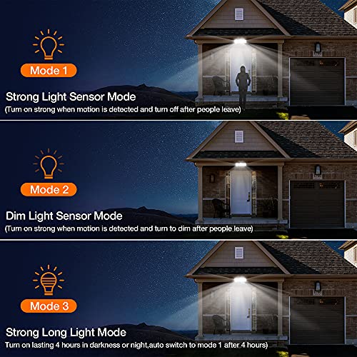 Outdoor Solar Powered Flood Lights, KwafoTri 138 LED 2200LM with Remote Control, IP65 Waterproof, 3 Adjustable Heads, 270° Wide Angle, Wireless Security Light for Garage Patio Porch Garden Yard-2 Pack