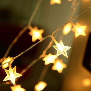 traveant string lights, fairy lights 50 led 8 modes star lights, extendable waterproof twinkle lights for home, party, christmas, wedding, garden
