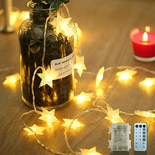 Traveant String Lights, Fairy Lights 50 Led 8 Modes Star Lights, Extendable Waterproof Twinkle Lights for Home, Party, Christmas, Wedding, Garden