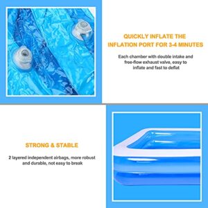 ACETOP Swimming Pool, 102 inch X 68 inch X 20 inch Full-Sized Family Blow up Pool, Thick Wear-Resistant Big Above Ground, Garden, Backyard Water Party (0265)