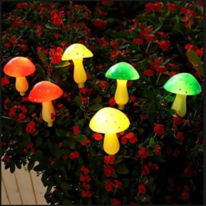 Arcyy Upgraded Waterproof Solar Outdoor Lights, Mushroom Solar Lights, Multi-Color Changing LED Outdoor Solar Garden Lights Flowers for Garden, Patio Lawn Path, Backyard