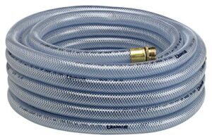 underhill ultramax commercial garden water hose 50 ft, heavy-duty, flexible, kink free, industrial, non-conductive, 600 psi, h75-050c, 3/4″ x 50′, clear