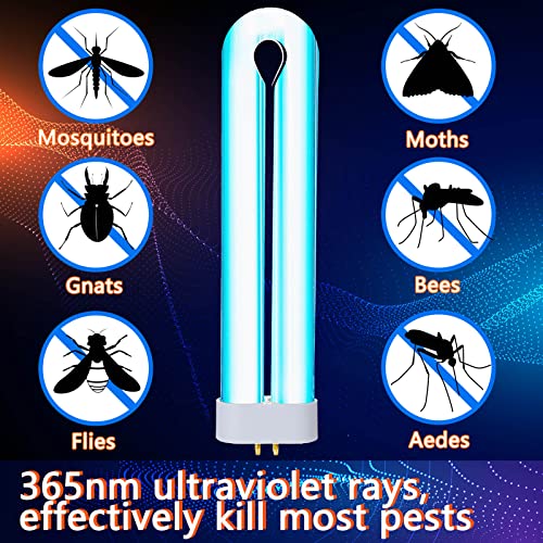 Kittmip Bug Zapper Replacement Bulb 4 Pieces 15 W U Shaped Twin Tube Bulb Indoor Outdoor Bug Zapper Light Bulbs with 4 Pin Base 4 Count (Pack of 1)