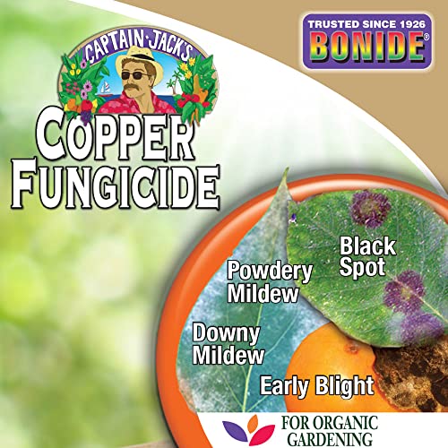 Bonide Captain Jack's Copper Fungicide, 16 oz Ready-to-Spray Disease Control for Organic Gardening, Controls Mildew & Blight