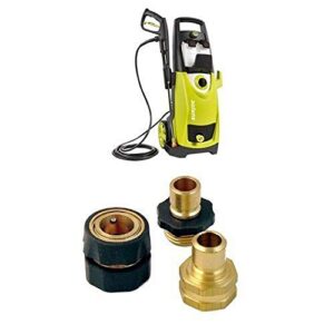 sun joe spx3000 2030 psi 1.76 gpm electric pressure washer, 14.5-amp and garden hose quick-connect bundle