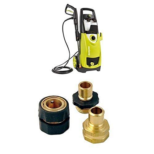 Sun Joe SPX3000 2030 PSI 1.76 GPM Electric Pressure Washer, 14.5-Amp and Garden Hose Quick-Connect Bundle