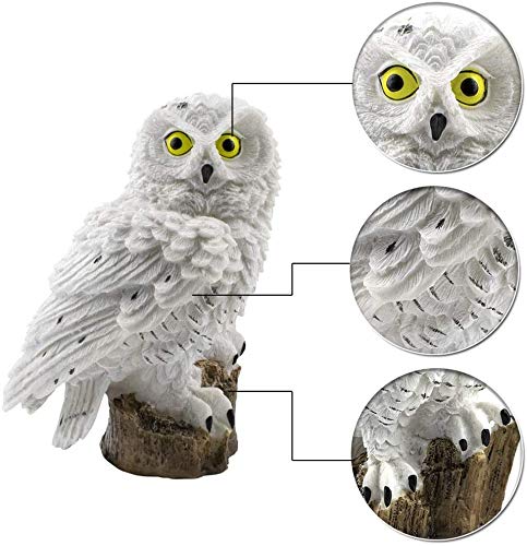 Garden Solar Lights Outdoor, Owl Shape Waterproof LED Decorations Landscape Lighting for Pathway Walkway Yard Patio Lawn Wedding Party (White)