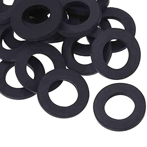 Still Awake 100 Pack 3/4 inch Shower Hose Washers,Garden Hose Washers Rubber Washers Seals for 3/4 Inch Shower Head and Hose O Ring (Black 3/4 inch)