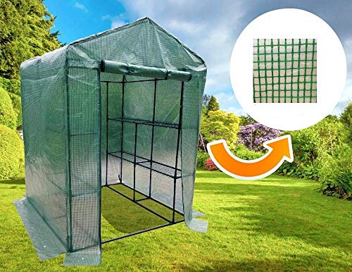 MTB Outdoor Portable Walk-in Garden Greenhouse Replacement PE Cover for 8 Shleves for Frame Size 56x56x77inch