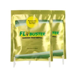 flybuster, garden refill packet, outdoor living, non-toxic fly control, 2-pack