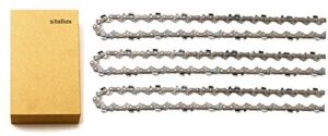 tallox 3 pack 14″ chainsaw chains 3/8 lp .050″ 52 drive links fits craftsman, echo, homelite, poulan