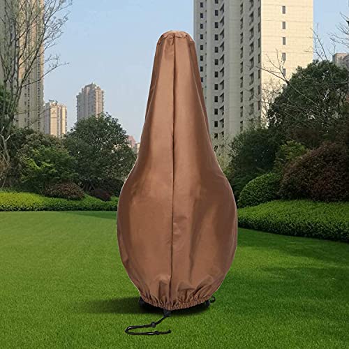 Chiminea Covers Waterproof, Protective Fire Pit Heater Cover, Chiminea Caps, Outdoor Patio Chiminea Covers, Durable Cover for Clay Chiminea , Brown (M:12"X28"X48")