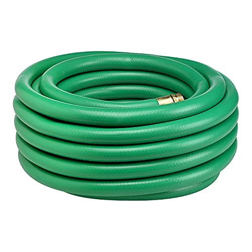 Underhill UltraMax Commercial Garden Water Hose 50 ft, Lightweight, Heavy-Duty, Flexible, Kink Free, Industrial, Non-Conductive, 800 psi, H10-050G, 1" x 50', Green