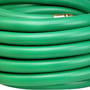 Underhill UltraMax Commercial Garden Water Hose 50 ft, Lightweight, Heavy-Duty, Flexible, Kink Free, Industrial, Non-Conductive, 800 psi, H10-050G, 1" x 50', Green