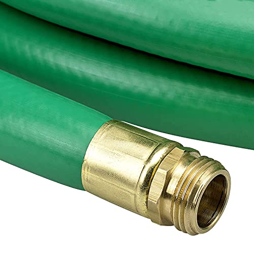 Underhill UltraMax Commercial Garden Water Hose 50 ft, Lightweight, Heavy-Duty, Flexible, Kink Free, Industrial, Non-Conductive, 800 psi, H10-050G, 1" x 50', Green