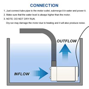 ALAMSCN 4PCS DC 3V 5V Micro Submersible Mini Water Pump for Aquariums Fish Tank Pond Fountain Hydroponics Garden with 2M Flexible Tube Water Pipe