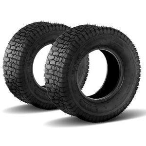 set of 2 16×6.50-8 turf tires 4 ply 16-by-6.50-by-8 tubeless tires replacement for garden tractor lawn mower