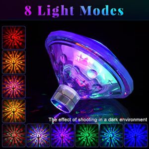 PTFJZ Swimming Pool Light- Floating Pool Lights with 8 Modes Lighting Underwater Waterproof Decorative Lights for Pool Pond Fountain Garden Party Decoration Accessories (2pcs)