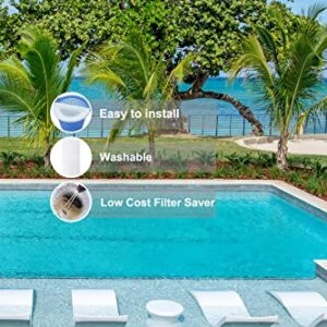 GOKU 50 Pack Pool Skimmer Socks for Above Ground Pool & Inground Pool, Debris Pollen Pool Filter Socks for Skimmer Basket, Hair Leaves Fine Mesh Net Liners Filter Savers Scum Sock Reusable