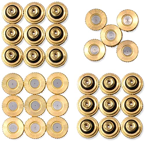 Aootech 32 Pack Brass Misting Nozzles for Outdoor Cooling System, 0.012” Orifice (0.3 mm) 10/24 UNC