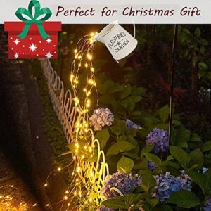 soltuus Solar Watering Can with 6.6ft Cascading Lights, Including Metal Watering Can and 180 LED Solar Powered Lights, Christmas Gift for Mom, Decorative for Outdoor Garden Patio