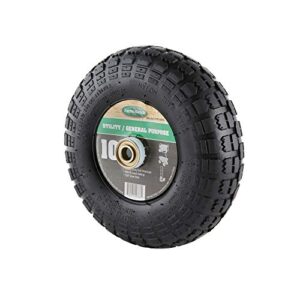 Tricam Farm and Ranch FR1055 10 Inch Replacement Pneumatic Turf Tire for Utility Garden Carts, Wheelbarrows, Dollys, and Wagon, Single Tire